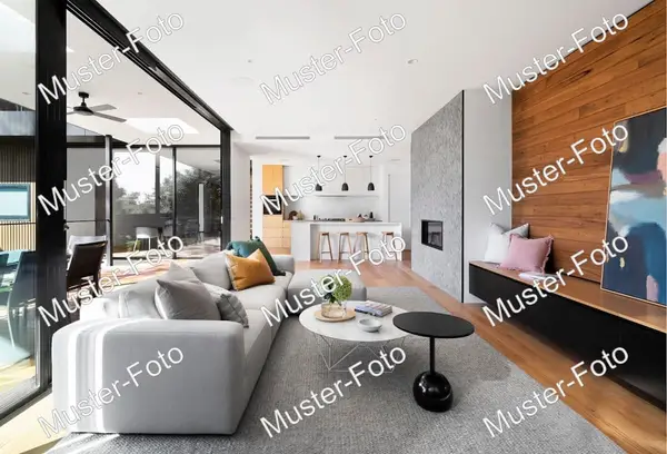 Sitzecke im Wohnbereich der Wohnung Alpenpanorama